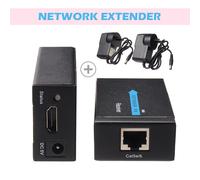 Répéteur amplificateur de Signal compatible HDMI 1080P, nouveau câble Ethernet RJ45 CAT5E/6, noir, 1 pièce