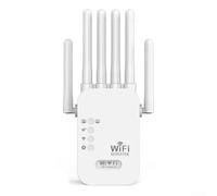 Répéteur de signal 1200 m WiFi Range Extender Répéteur de signal réseau avec 6 antennes rotatives pour bureau à domicile (norme américaine)