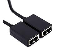 Répéteur D'extension Haute Résolution sur RJ45 CAT5e CAT6 jusqu'à 1080P avec Réglage Automatique, Câbles D'extension Réseau 30M