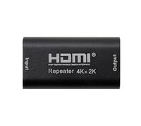 Répéteur HDMI, modèle A/H-A/H, Noir. Amplifie Le Signal HDMI Tout en conservant la qualité d'origine, Parfait pour Les Longues Distances. Design Compact et Installation Facile.