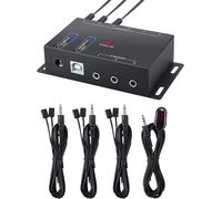 Répéteur Infrarouge Système Ir Répéteur Système Ir Caché Kit Télécommande Infrarouge Extender 6 Projecteurs & 1 Récepteur[YIN4181358]