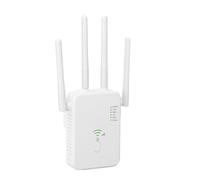 Répéteur WiFi, Amplificateur WiFi 1200Mbps, Repeteur WiFi Puissant sans Fil Double Bande 5GHz & 2.4GHz avec WPS WiFi Extender, Compatible avec Toutes Les Box Internet Ethernet Port (Blanc)