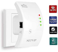 Répéteur Wifi Amplificateur Wifi Puissant N300,2.4Ghz Wifi Repeteur Avec 1 Port Ethernet,Intégrées Norme Ieee 802.11 B/G/N,Compatible Avec Tous Les Routeurs,Facile À Installation[H465]