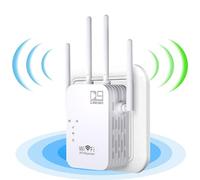 Répéteur WiFi, Extender WiFi, Amplificateur WiFi 1200Mbps 5GHz / 2.4GHz Dual-Band Anti-Jamming, Booster de Signal, Répéteur WiFi Puissant, WiFi Booster avec Modes Repeteur