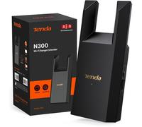 Répéteur WiFi N300, amplificateur avec 1 port Ethernet, couverture jusqu’à 90 m², compatible box internet, noir