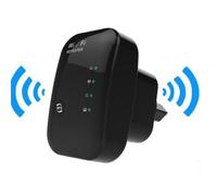 Répéteur WiFi Puissant - Amplificateur de Portée Sans Fil 802.11n, Configuration WPS One-Touch, Sécurisé WPA2, Compact - Noir