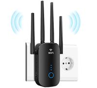 Répéteur WiFi Puissant Amplificateur WiFi Puissant avec Port Ethernet, Double Bande 5G & 2.4GHz Repeteur WiFi avec WPS, WiFi Extender Connexion Stable, WiFi Booster Compatible avec Toutes Les Routeurs