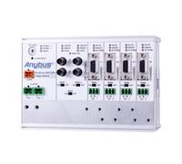 Répétiteur Profibus, Fibre de verre, RS-485 Anybus ProfiHub B4FOR+ MM Ring Tension de fonctionnement: 12 V/DC, 24 V/DC