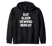 Répétition de Couture Eat Sleep - Funny Sewing Sweat à Capuche