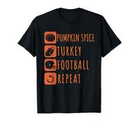 Répétition de Football Citrouille épices Dinde Thanksgiving Automne Meme T-Shirt