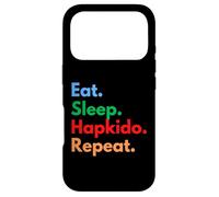 Répétition d'Hapkido Eat Sleep pour Les Combattants et Les Amateurs de Hapkido Coque pour iPhone 17 Pro