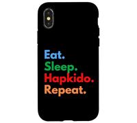 Répétition d'Hapkido Eat Sleep pour Les Combattants et Les Amateurs de Hapkido Coque pour iPhone X/XS