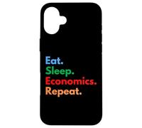 Répétition Eat Sleep Economics pour Les économistes et Les étudiants en économie Coque pour iPhone 16 Plus