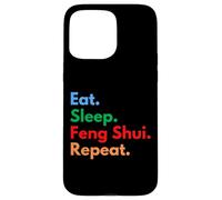 Répétition Eat Sleep Feng Shui pour Les maîtres et Les Amoureux du Feng Shui Coque pour iPhone 15 Pro Max