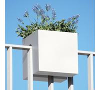 rephorm Bac à Fleurs pour Balustrade "Steckling Cube" - Blanc