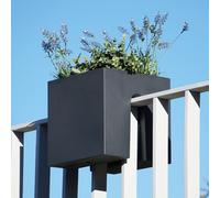 rephorm Bac à Fleurs pour Balustrade "Steckling Cube" - Graphite (anthracite)