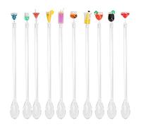 REpiceFinem 10pcs Cocktail Brink Brink Bar Bar remuant Sticks Sticks Food Grade Acrylique Safe Non Toxique idéal pour Les Cocktails Restaurants COF (Grande Taille de mélange cuillère)