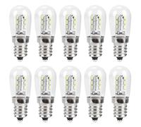 RepiceFinem 10pcs E12 LED FRIGHEMBAL BUBBE 1.5W AC 230V Remplacement pour la lampe de la machine à coudre des ménages (lumière blanche)