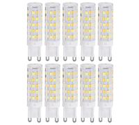 RepiceFinem 10pcs G9 220V LED lampe à LEM dimmable en céramique LED Remplacez la lampe halogène pour le lustre (G9 7W 64led)