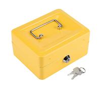 RepiceFinem 1pc Mini Portable Steel Petty Lockable Cash Money Coin SAFE SAFE SAFE SEACKING Board Idea pour le bureau à domicile et les voyages en acier robuste avec (S Spaceman jaune 24)