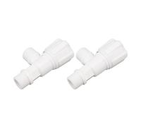 RepiceFinem 2 Pack 3 voies de divertisseur G1 2 Vanne d'interrupteur en plastique à filetage mâle avec lisse pour la salle de bain Boucheur de la cuisine Contrôle du tuyau d'eau