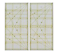 REPICEFINEM 2PCS RÉGLIÈRES DE COURANTS DOUBLE COLORES COLIQUES TRANSPARET DIY TOL IDEAL POUR LA COURSE DE CANQUÊTE ET LA MAIN - FABRIQUÉ AVEC 11.8X5.9X0.1In Taille pour un dessin