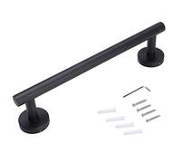 REPICEFINEM 30 cm en Acier Inoxydable Noir Brackage Single Tail Bar Rackder Organisateur de Stockage de Salle de Bain Durable