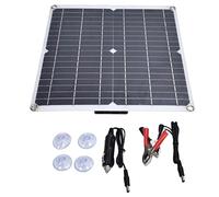 REpiceFinem 35W 12V Panneau solaire monocristallin flexible avec carte de chargeur extérieur portable USB à double USB pour alimentation électrique d'urgence et divers équipements
