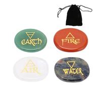 RepiceFinem 4pcs reiki équilibrant les pierres de la taille de paume finement polie couleurs assorties reiki cristaux de guérison pour la purification de la méditation idéale pour