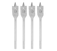 REpiceFinem 4pcs Spade Drill Bit Set Paddle Flt Flat Bit High Carbon Steel Woodworking Hand Tools Hardware Idéal pour le bricolage du bois combinant la dureté et la durabilité et