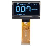 RepiceFinem 54in 128x64 Module d'affichage LCD avec kit de Jeu d'accessoires à 24 Broches SSD1309 pour Affichage intuitif et Bricolage Flexible (MRC128-3 Blue)