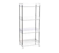 RepiceFinem Acrylique Transparent Cosmétique et collations étagère de Rangement avec Roues Multi-Couche Multi-Coule Design Flexible Mobile et Robuste idéal pour Les crevasses de (4 Layers