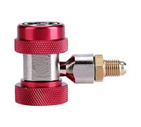 RepiceFinem Coupleur rapide R134A Conditioning Air Climatisation Adaptateur rapide High High Adaptateur Valve de soupape Rouge Rouge Haute Tension Universelle Compatibilité (Haute pression rouge)