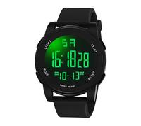RepiceFinem Digital Sports Regarder pour Les Hommes avec Un rétroéclairage Lumineux en Verre et Une Sangle réglable Président la Surface de Miroir en Verre en Plastique Premium