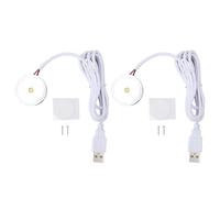 RepiceFinem Display Spotlight compact Round Round Plug In LED Showcase Lampe With 4 2ft Cable stable Friendly Friendly to Installer adapté pour la tasse d'armoire à bijoux (White Lighting)