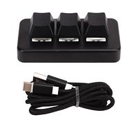 REpiceFinem Mini 3 bouton Contrôle de commande de bouton avec câble USB Clavier de bouton personnalisé Programmation du clavier macro idéal pour les commandes rapides et les