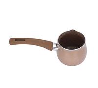 RepiceFinem Nastick Milk Pan avec une seule poignée en alliage d'aluminium idéal pour chauffer le beurre de café et le chocolat adapté à la randonnée et au camping de 8 cm pour (Brown)