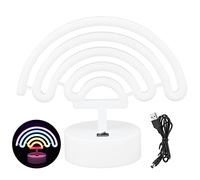 RepiceFinem Néon Light Signe lampe de nuit à LED colorée avec éclairage doux Design unique pour la chambre de mariage de la chambre Partage d'anniversaire USB ou batterie