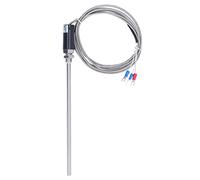 REpiceFinem PT100 Thermocouple sonde Capteur de température avec Fil blindé et transducteur idéal pour Les Machines électriques et Les Champs Textiles Plage de température de -200