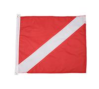 RepiceFinem Red White Diving drapeau vif couleurs légères 49x59cm Nylon Diver Down Flag idéal pour les activités sous-marines telles que la photographie de plongée en apnée et