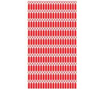 RepiceFinem suspendu arbre des plantes 100pcs Étiquettes de jardin en PVC réutilisables avec conception de boucle d'anneau pour plateaux de graine Orgerons 11x2,4 cm orange (Rouge)