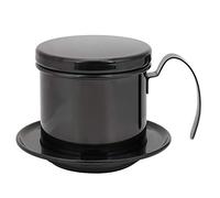 REpiceFinem Vietnamien en acier inoxydable Coffee Drip Pot Maker High densité Fine Écran détachable Santé pour la santé pour la maison Cuisine Bureau de restauration Café Utilisez (Glossy Black)