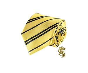 Répilque Cravate Deluxe Avec Pin's Poufsouffle Harry Potter Taille Unique Noir