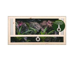 Repiterra Terrarium Reptiles en Bois OSB 100x50x50cm, Vivarium avec Aération Sur La Face Avant pour gecko, phasme, serpent ou tortue