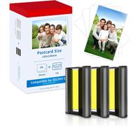 Replace For Canon Selphy Cp1500 Cp1300 Photo Paper Kp-108In 3115B001(Aa) Cartridge And Paper, Compatible Selphy Cp1500 Cp1300 Cp1200 Cp910, 3 Ink Cartridge With 108 Papers (100 X 148 Mm)