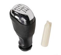 ReplaceFor Ment Pommeau de levier de vitesse pour Dacia Sandero 2009-2012 Laureate Edition et Logan I 2005-2014, exclut l'utilisation de l'adaptateur nécessaire par véhicule (argent brillant 6R)