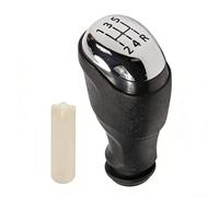 ReplaceFor Ment Pommeau de levier de vitesse pour Dacia Sandero 2009-2012 Laureate Edition et Logan I 2005-2014, exclut l'utilisation de l'adaptateur nécessaire par véhicule (argent brillant 5R)