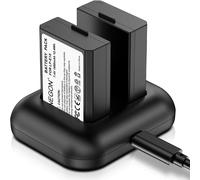 Replacement Battery (2 x 1680 mAh) and Double Fast Charger for Canon LP-E10 and Canon EOS Rebel T3,T5,T6,Kiss X50,X70,EOS 1100D,EOS 1200D,1300D,2000D,3000D,4000D