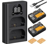 Replacement Battery Charger, Compatible with Canon EOS R5, EOS R6, EOS R, EOS 5D Mark IV,5D Mark III,5DS,5DS R,5D Mark II,6D,6D Mark II,7D,7D Mark II,90D (2PCS, Micro USB Cable,