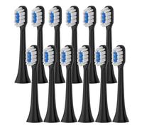 Replacement Brush Heads ,Compatible For Xiaomi, Mijia T301 T302 T501 /501CSonic Electric Toothbrush Head DuPont Soft Bristle Nozzles(T301-302-BK-12Pcs)